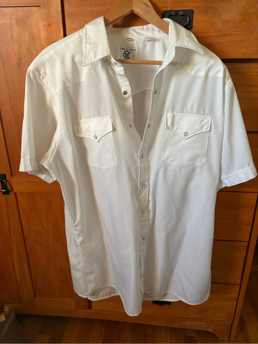 Corral Men’s White Short-Sleeve Western Shirt